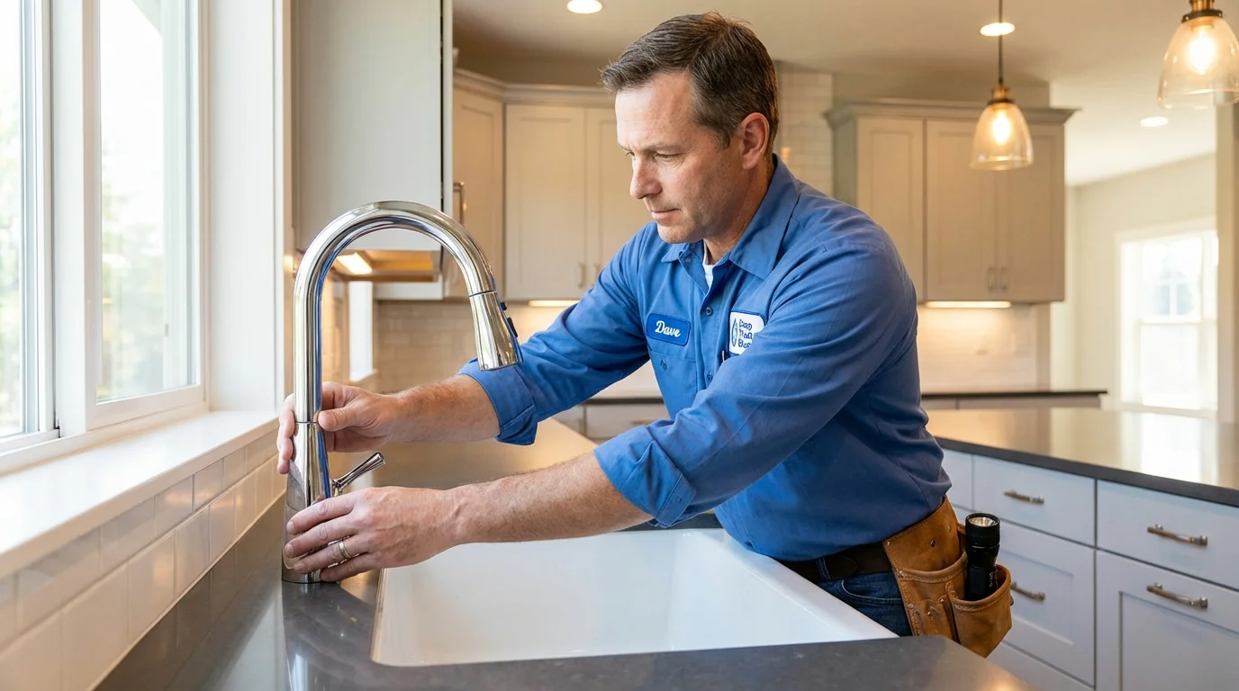 Kitchen faucet installation by Johns Plumbing LLC in Olympia Fields